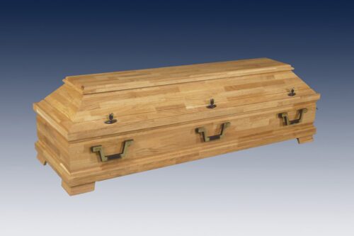 Eichensarg keilgezinkt und geölt Nr. 123