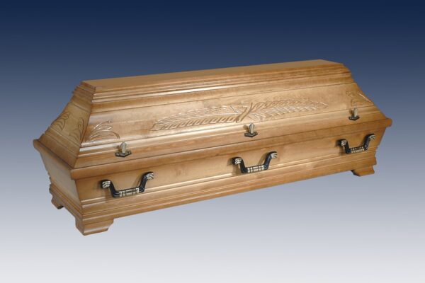 Kiefernsarg gebeizt PE natur Cognac altdeutsch Nr. 7