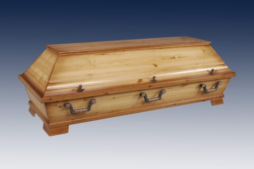 XXL Sarg Astkiefer Cognac Patina Nr. M1