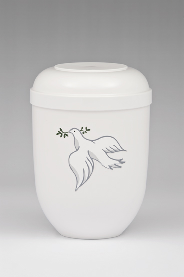 Urne 21881-TAUB Taube Weiß