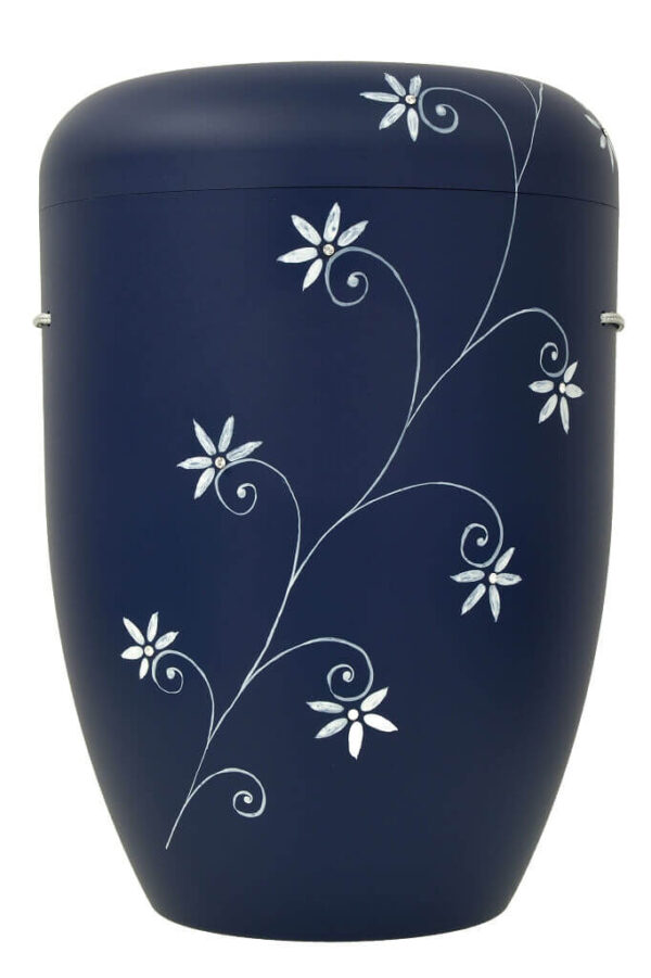 Urne U13 1557b Blumen Blau